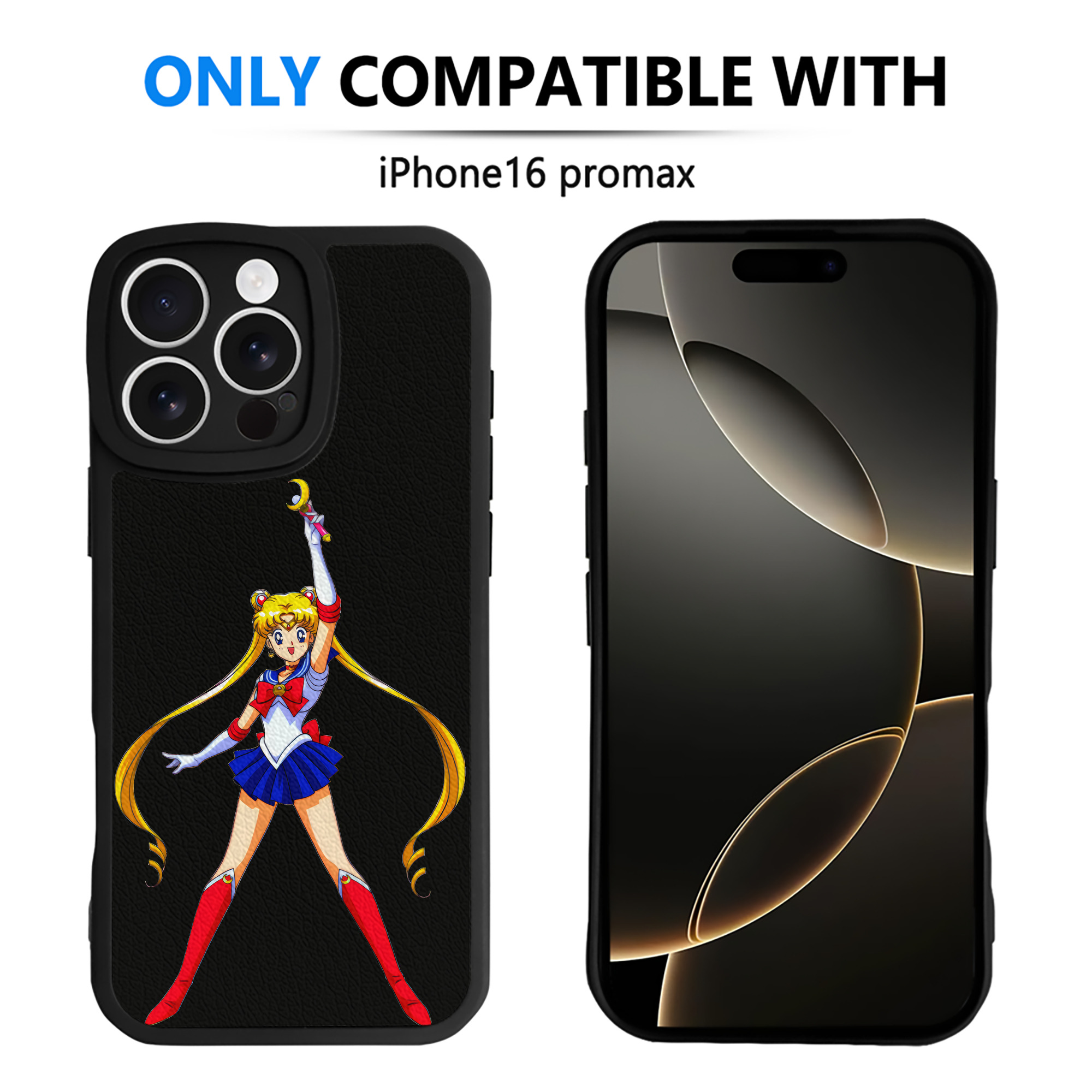 （画像用） 美少女戦士セーラームーン 月野 うさぎ つきの うさぎ Sailor Moon Tsukino Usagi 【iPhone 16シリーズ対応】シリコンスマホケース（レザー調） 材質：シリコン